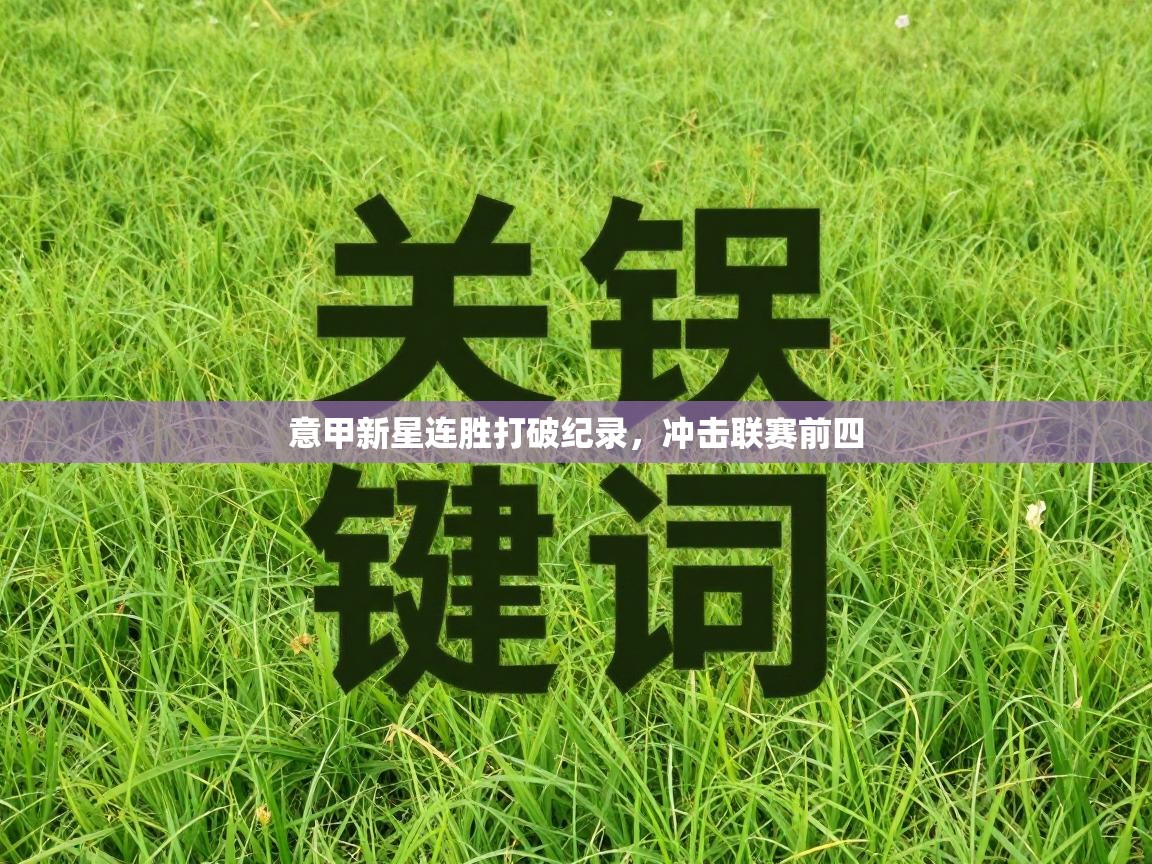 意甲新星连胜打破纪录,冲击联赛前四 第2张